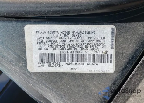1995 Toyota Avalon Xl z USA, uszkodzony, nr VIN 4T1GB10E5SU022156